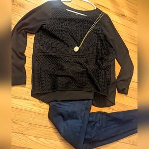 Banana Republic Women's black medium blouse